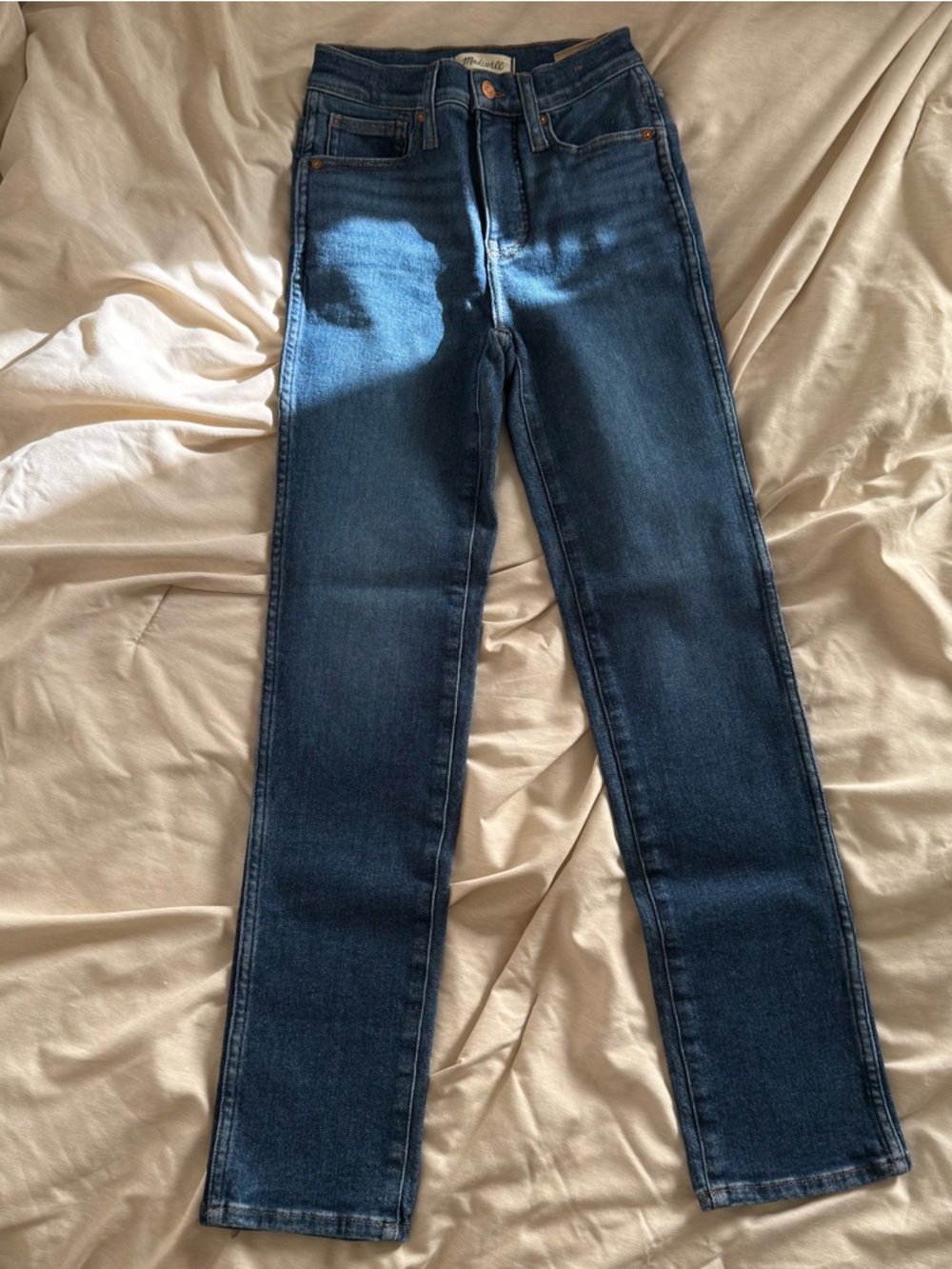 NEW Madewell Stovepipe High Rise Stretch Jeans Auraria Wash